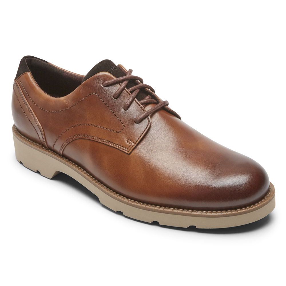 Rockport Singapore Mens Oxfords - Bradlee Plain Toe Brown - UB6238190